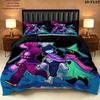Deltarune Pattern Bedding Quilt Set  Home Decoration  Gift (1 * duvet cover + 2 * pillowcase  without core)