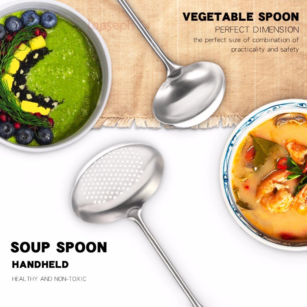 Cooking Utensils, 304 Stainless Steel Kitchen Utensil Set, Rosewood Handle Anti-scald, Best Kitchen Tools by Leeseph