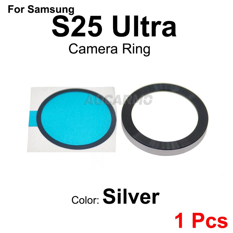 Aocarmo Для Samsung Galaxy S25 Ultra SM-S938U/F/0/B S25U Задняя крышка Камера Кольцо Металлическая рамка С клеем