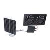 Solar Exhaust Fan IPX7 Waterproof Safe 20W Solar Panel Ventilation Fan with Energy Storage Box for Chicken Coop Pet