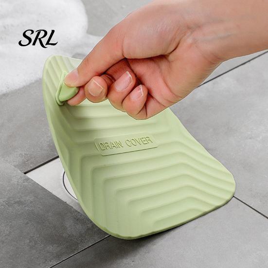 Portable Handle Drain Cover Shower Tub Stopper, Waterproof Silicone Floor with Odor Blocking Handle, Universal Size Debris Catcher for Kitchen,