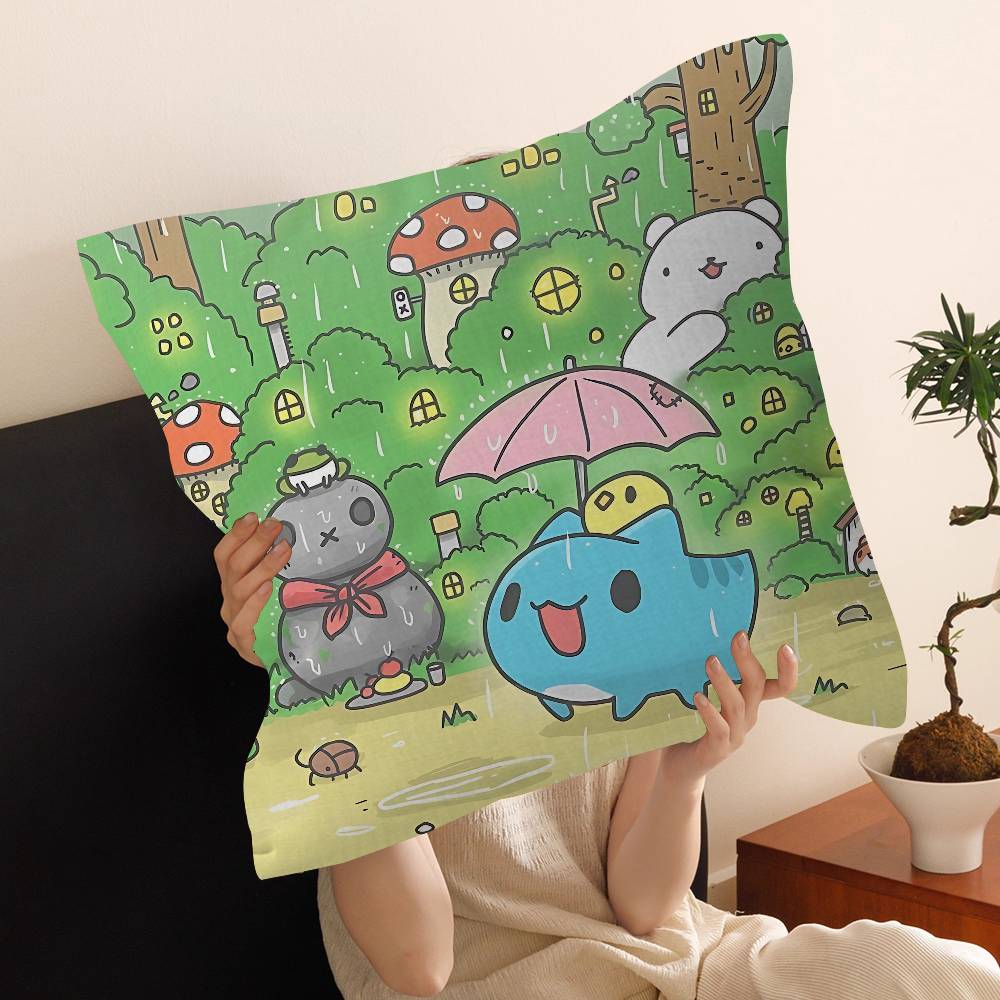 Cartoon B-Bugcat Capoo Personalized Pillow Cover Kids Bedroom Wild Party Decor Pillowcase Kid Birthday Shower Gift
