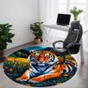 1 шт. Коврик-сиденье с принтом тигра для офиса, нескользящий, стираемый в машине коврик для офиса, комнаты - Праздничный декор, Машинное производство yy251016086