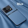 Чехол для VIVO iQOO 8 Pro с металлической пластиной, чехол для телефона для iQOO Neo 8 Pro Neo8, магнитный автомобильный держатель, кожаная противоударная задняя крышка