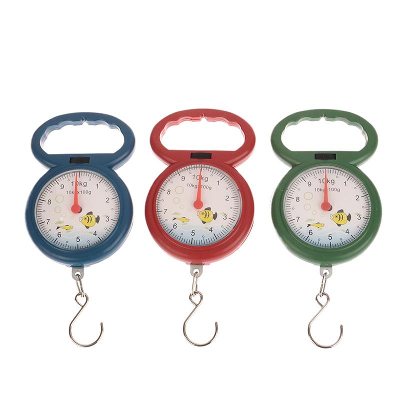 Portable Fish Scale 10Kg Hook Hanging Scales Mini Spring Scale For Fishing Shopping Travel Weighing Luggage Scales