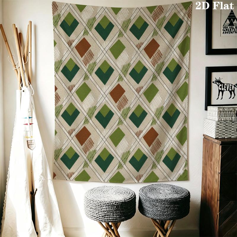 Simple Geometry Wall Tapestry Aesthetic Wall Hanging Printed Fabric Blanket Decorative Tapestries for Bedroom Living Room Home Decor