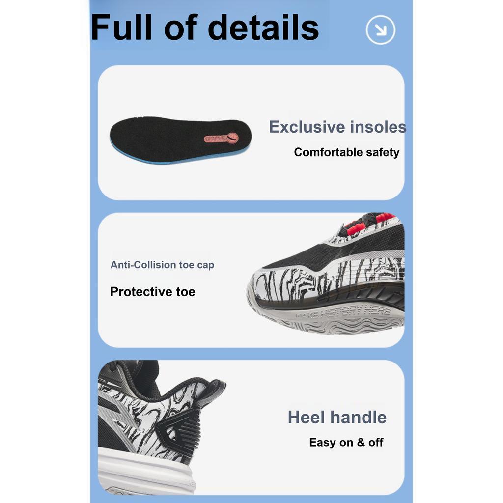 Anta Детские дышащие удобные нескользящие износостойкие низкие баскетбольные кроссовки детские кроссовки черные белые 312431103-3