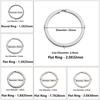 10Pcs/Pack 25/28/30/32mm Connectors Clasps Keychain Split Key Ring Chain Loop Stainless Steel