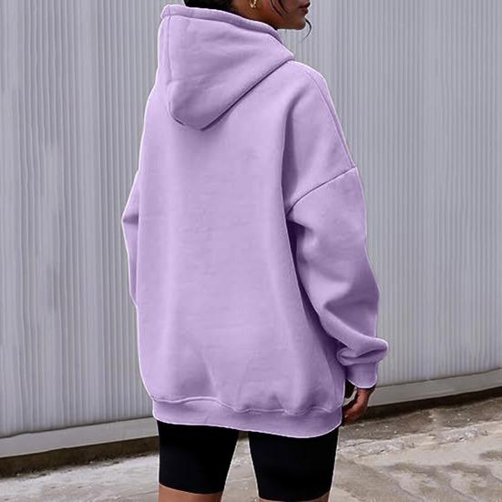 Женская толстовка с капюшоном на осень-зиму, толстый капюшон, длинные рукава, большой карман, размер плюс, средняя длина, однотонный цвет, свободные эластичные манжеты, спортивный топ на шнурке