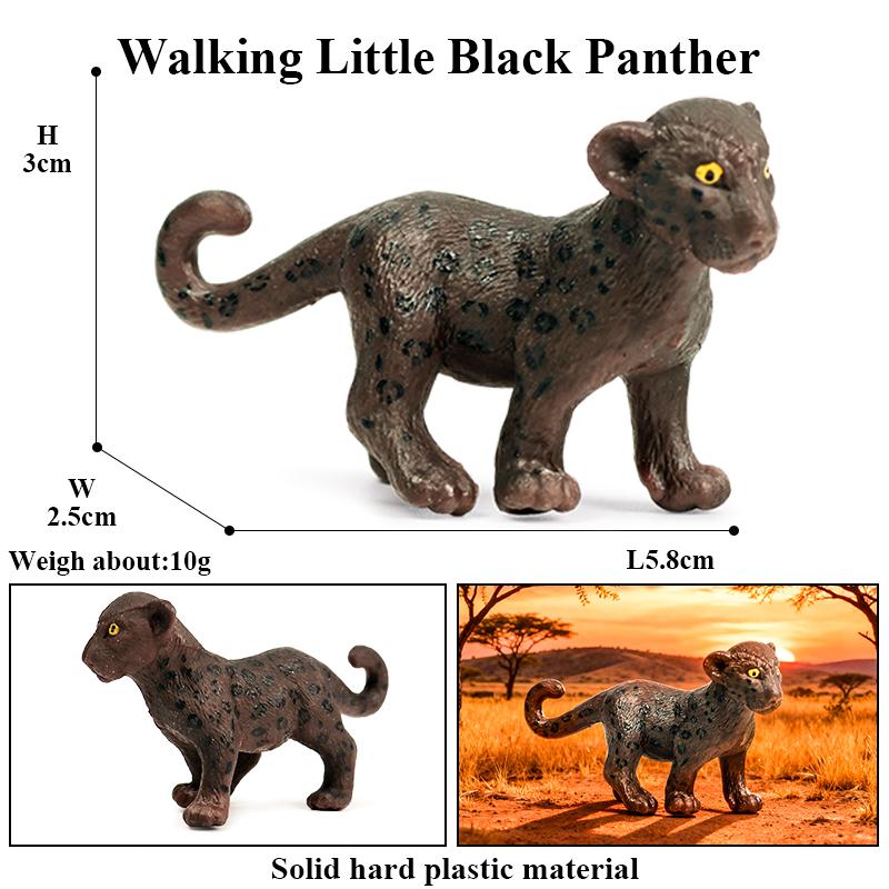 Oenux Симуляция африканских диких животных Свирепый гепард Снежный барс Ягуар Фигурки Фигурки ПВХ Модель Развивающие Детские Игрушки