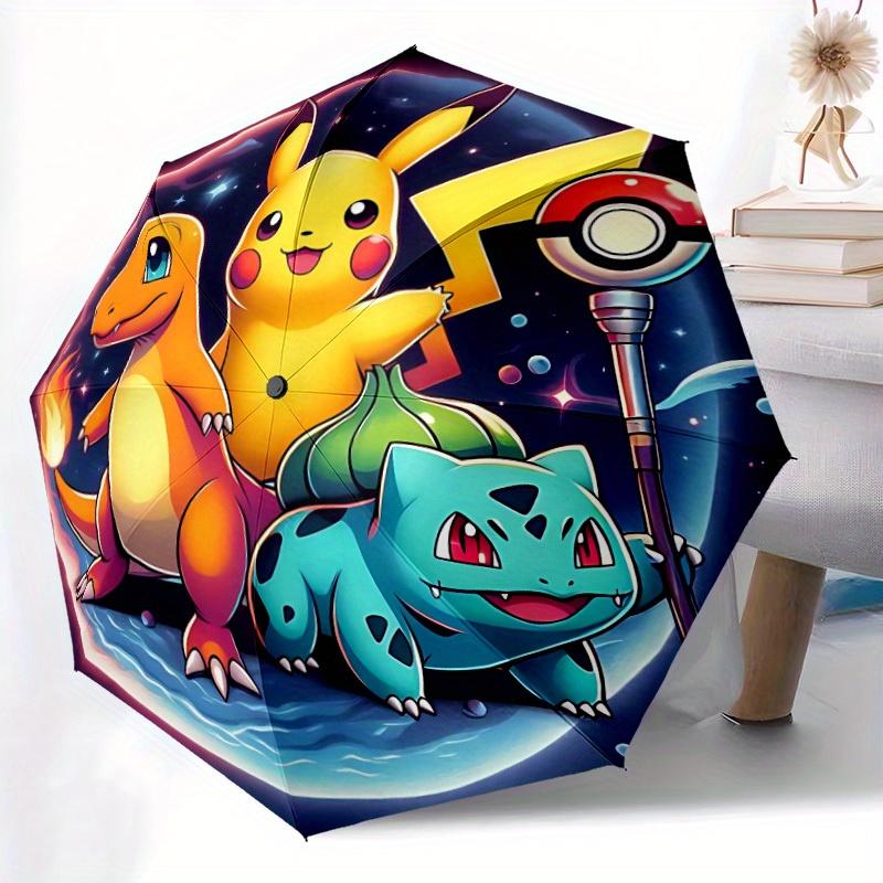 Автоматический складной зонт Pokemon, компактный дизайн, прочная ткань, для повседневных путешествий и активного отдыха a0822068