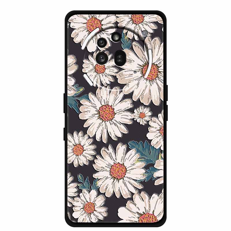 3D Тисненый Чехол Для Nothing Phone 3A Pro Чехол 3 A Pro Coque Цветы Черный Силикон Мягкая Задняя Крышка Для Nothing Phone3A Pro Чехол