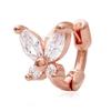 [Онм] Онм Золотой пин-кольцо 14 карат Пирсинг Бабочка Кубический (S9594172)