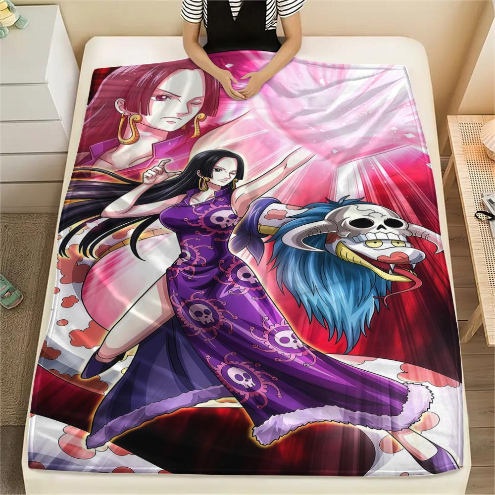 1PC Boa Hancock Patterned Flannel Blanket Suitable For All Seasons For Home Decor Warmth And Comfort Gifts Holiday Present