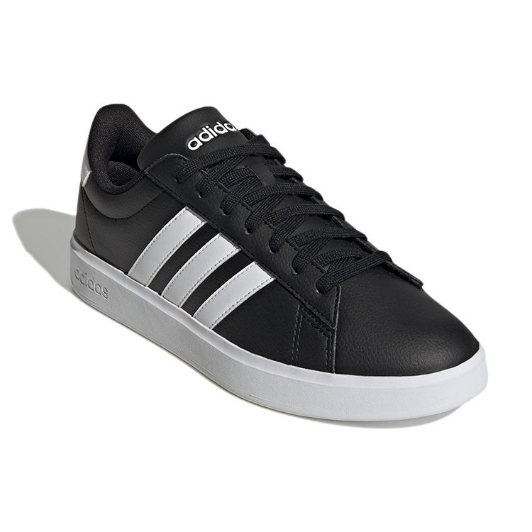 adidas Кроссовки мужские Grand Court 2.0 Черно-белые Основной черный Облачно-белый GW9196