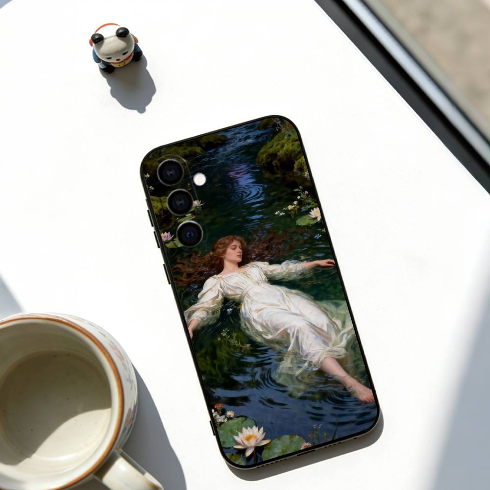 Renaissance works Phone Case For Samsung Galaxy A73,A72,A71,A70,A53,A52,A51,Others Soft Black Cover