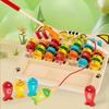 Children's Wooden Magnetic Alphanumeric Fishing Baby Catching Bugs Pairing Training Multifunctional Math Intellectual Toys