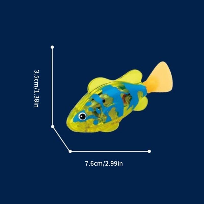 4 шт. Электрическая игрушка-рыбка, плавающая в воде, с датчиком движения, светящаяся, активируемая водой, игрушка для купания, игрушка для плавания, детские подарки