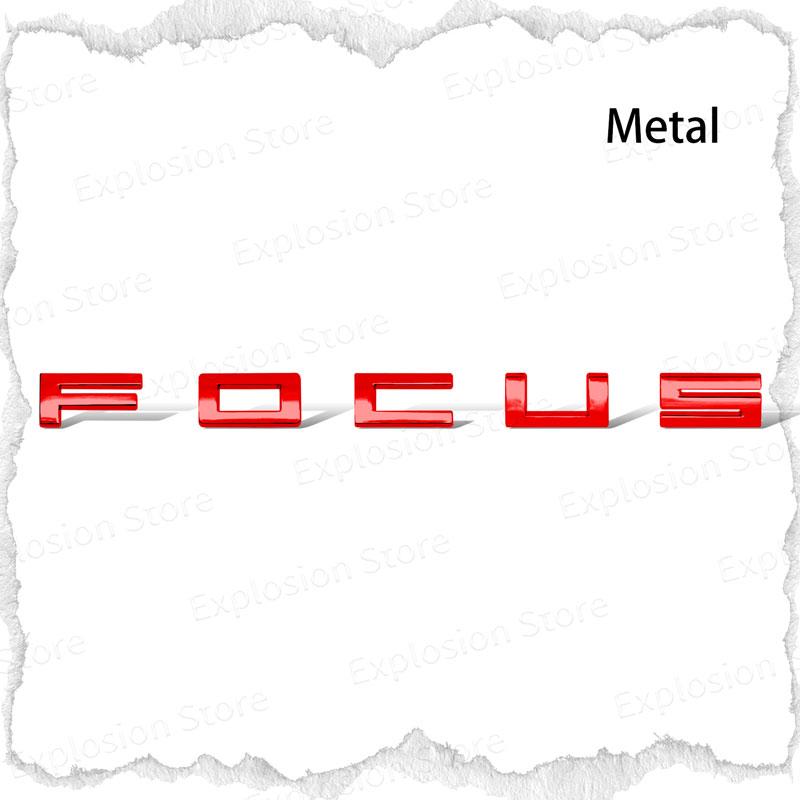 HDC3 Car Decor 3D ABS/Metal Car Letter Rear Bumper Trunk Decals Emblem Sticker For Ford Focus Logo MK1 MK2 MK3 MK4 Fiesta Ranger