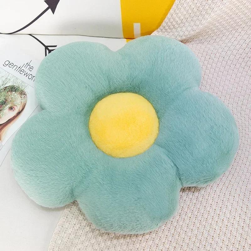 2025 New Flower Plush Shape Pillow Cushion Office Sunflower Cushions Solid Color Home Supplies for Girls Baby Home Decor Gift