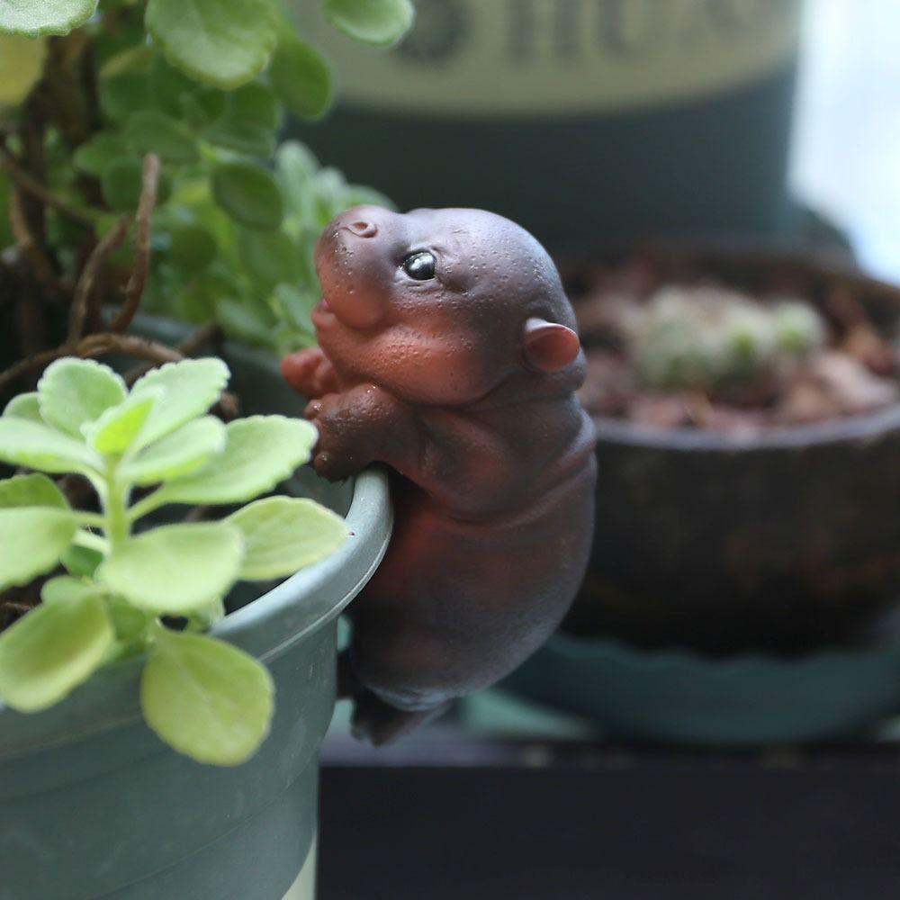 Cute Small Animal Figurine Resin Crafts Otter Bonsai Ornaments  Living Room Bedroom