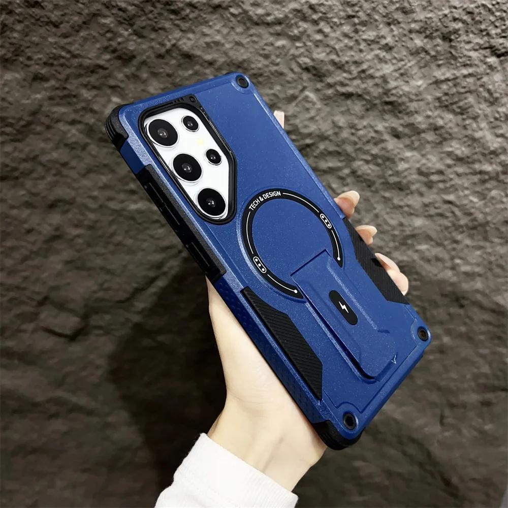 Magnetic For Holder Phone Case For Samsung Galaxy S2 S24 Ultra Plus A6 A36 A A16 A1 A4 A3 A2 Stand Cover Bumper