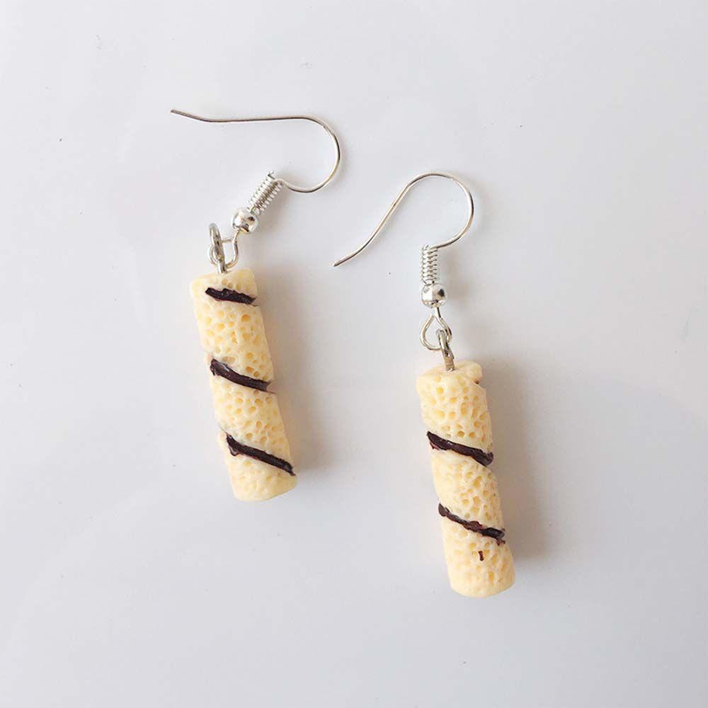 Summer Milk For Unique Cake Funny Gift Lovely Cartoon Fashion Party Drop Girl Food Jewelry Earrings