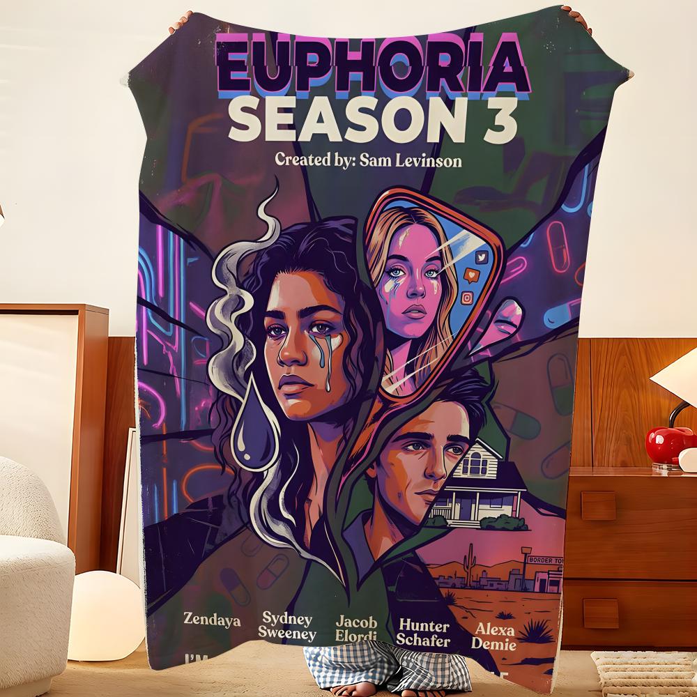 Плед Фланелевый Drama E-Euphoria, Легкий Уютный, Прочный Моющийся милый Прохладный