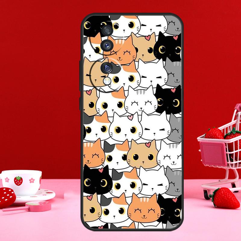 Чехол с милым котенком и рисунком котенка для Honor Magic 6 5 Pro 50 70 90 Lite X6 X7 X8 X9 X6a X7a X8a X9a X8b X9b задняя крышка