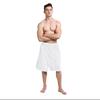 Fashionable Men's Wearable Bath Towel Quick Drying Short Bath Skirt Button Beach Wrap Skirt Soft Moisture Bath Pants