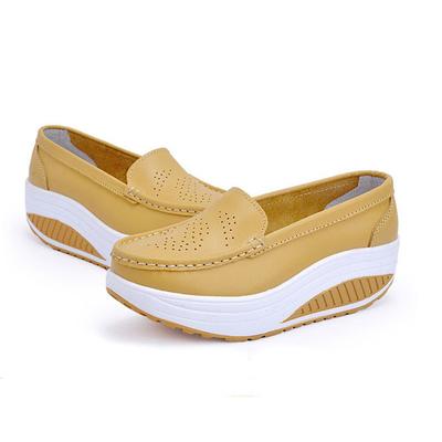 Весна Осень Женские Туфли Лоферы на Платформе Женские Повседневные Туфли из Натуральной Кожи Женские Слипоны Мокасины Криперы WSH3295