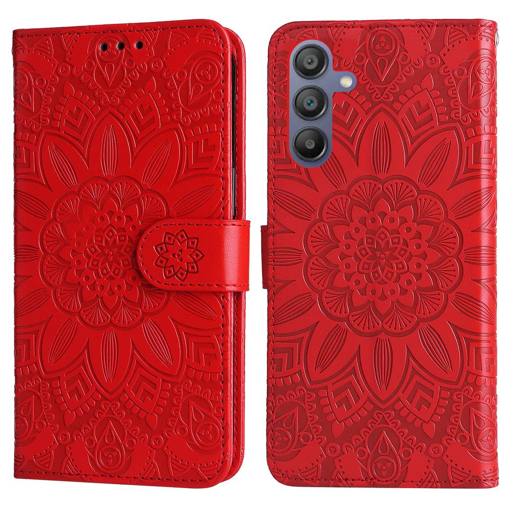 For Samsung Galaxy A17 5G/A26 5G/A16 5G/A16 4G Case Sunflower Imprint Leather Wallet Phone Cover