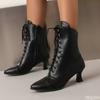 Зимний стиль толстый каблук короткие ботинки межподошва мотоциклетные ботинки простые удобные модные универсальные женские ботинки