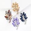 Fashion Vintage Crystal Wheat Brooch Niche Premium Women'S Dress Suit Accessories Rhinestone Pin