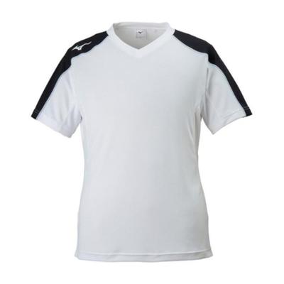 Mizuno P2MA8020 01 Футбольное поле Тонкий Игровая и тренировочная Размеры M Мужская рубашка, Влагоотводящая, Быстросохнущая, Посадка, Носить, Белый,