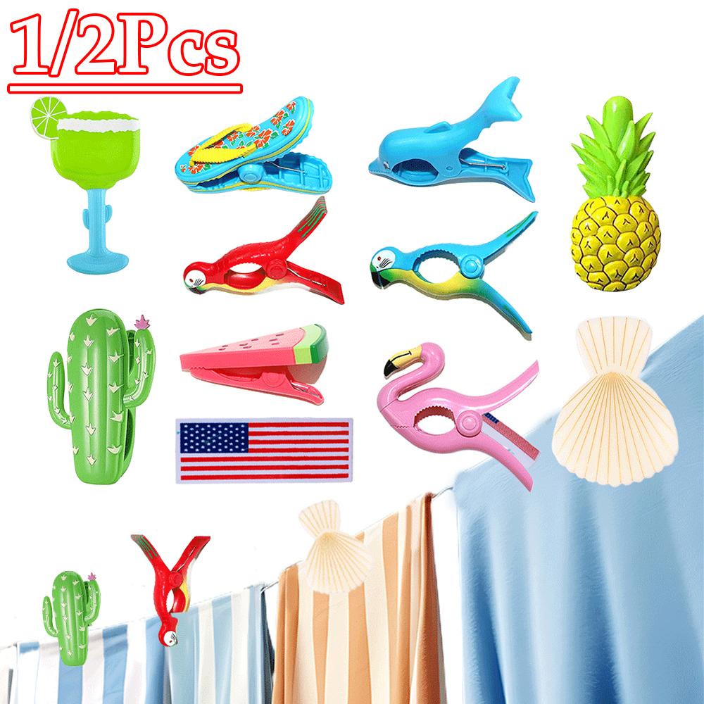 1/2 шт. милые пластиковые пляжные полотенца зажимы для шезлонгов, декора в виде животных, прищепки, булавки, большие сушилки, удерживающий зажим