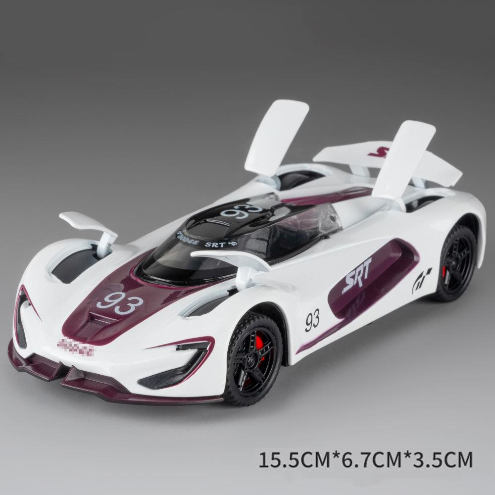 1:32 SRT Tomahawk XVGT Зарядное устройство Литой металлический модельный ряд Игрушечные машинки Двери открываются Звук Свет Оттянуть Назад Транспортные средства Подарки на день рождения друга