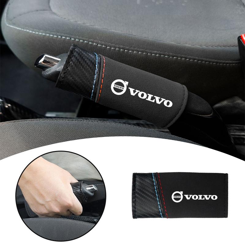 Car Handbrake Cover Hand Brake Grips Decoration Sleeve For Volvo R Design XC90 XC60 V40 XC40 V60 V50 XC70 C70 C40 Auto Accessory
