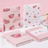 1pc Peach Notebook A5 Magnetic Buckle Book Diary Student Color Page Journal Diary