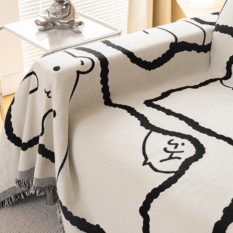 Двусторонний мультяшный плюшевый универсальный чехол для дивана «Четыре сезона», нескользящий чехол для дивана, универсальный чехол для дивана, полотенце