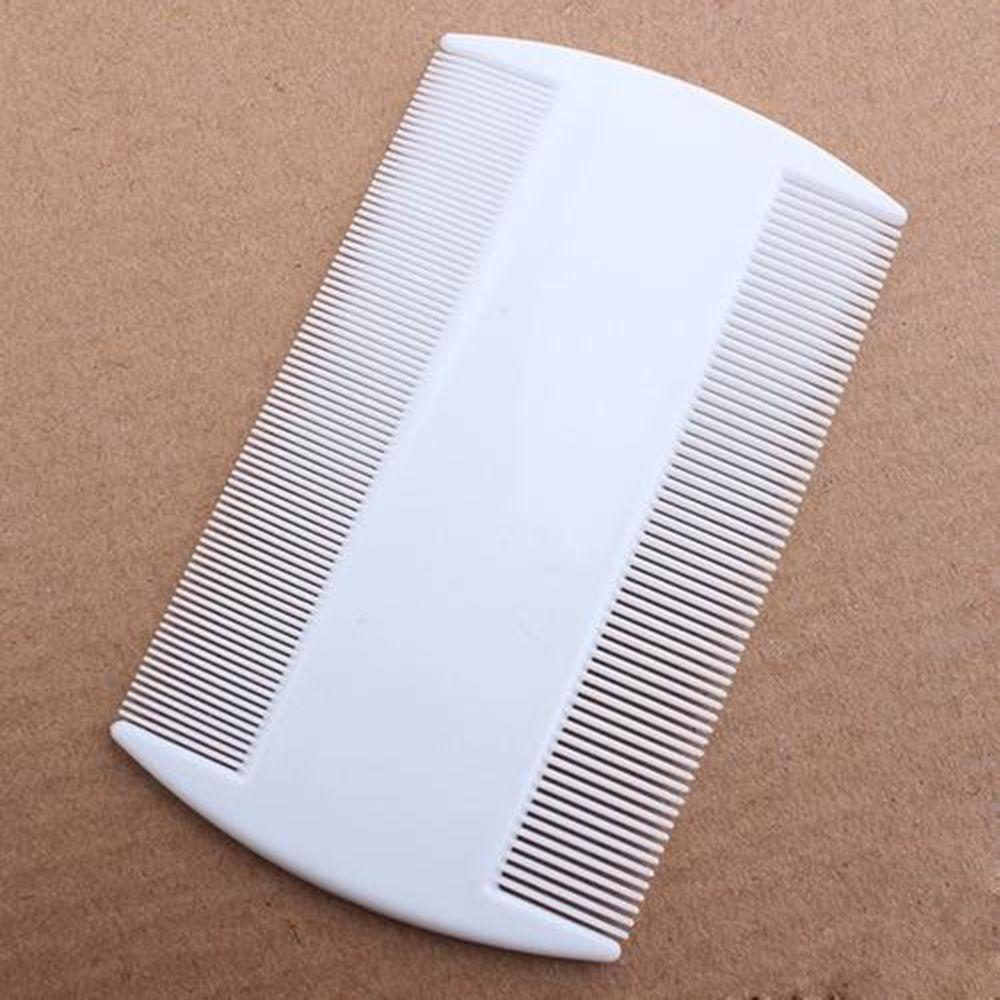 White Double Sided Hair Styling Tools Nit Combs Head Lice Detection Lice Flea Nit Removal Lice Comb