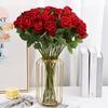 5 шт. Искусственные красные розы Имитация цветов с гибкими стеблями Реалистичные