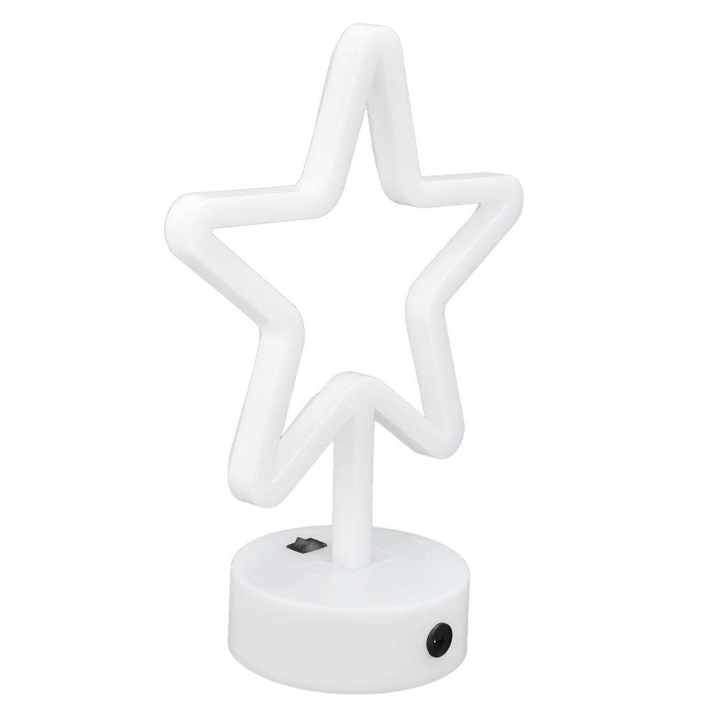 Светодиодная настольная лампа USB пятиконечная звезда теплый свет неоновая вывеска спальня бар праздничное украшение свет