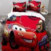 Cartoon Car Three-piece Quilt Cover 3D Digital Printing Bedding Set Bed Cover