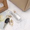 Chapstick Pouch Keychain Transparent Pvc  Lipstick Holder For Outdoor Lip Balm Lipsticks Keyrings Accessory