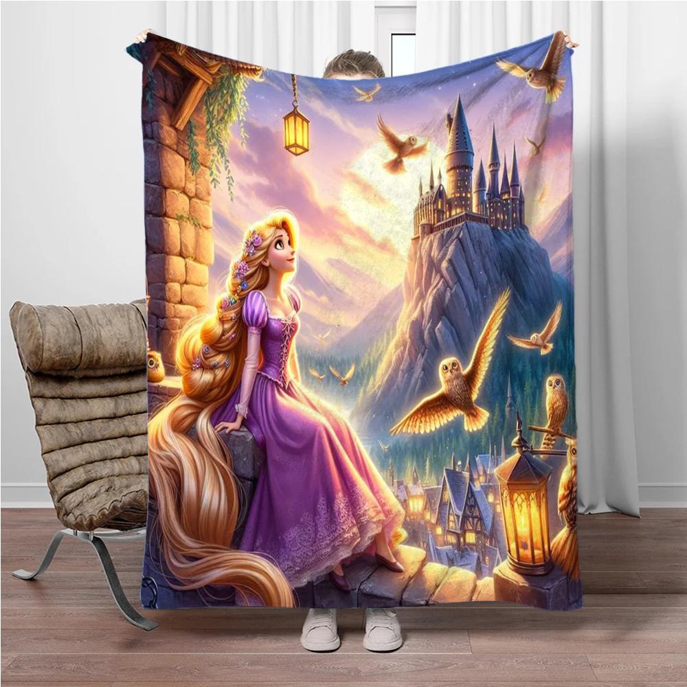 Cartoon Rapunzel Flannel Blanket Children Warm Soft Blanket for Sofa Bed Cover Blanket Suitable for Birthday Souvenir Gifts