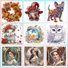 Алмазная мозаика «Щенок Дельфин» Сделай сам Милый Кролик Сова Алмазная вышивка Украшения Вышивка крестом 30x30 см Алмазная мозаика Набор для творчества Сделай сам