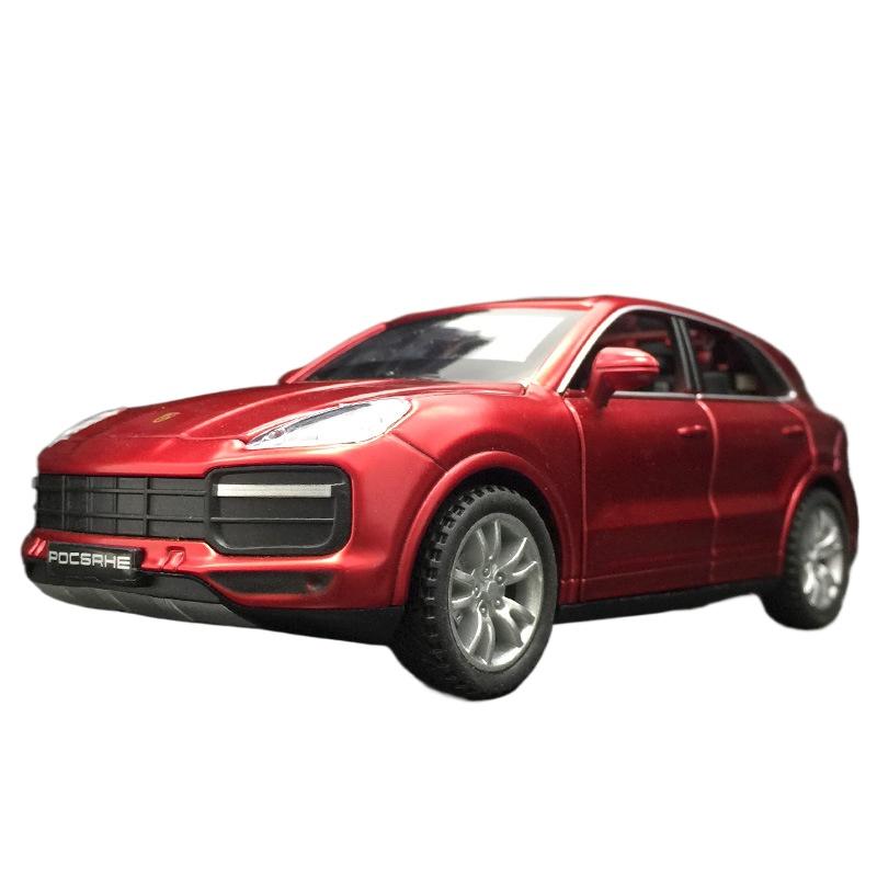 Масштаб 1/32 Сплавная машина Porsche Cayenne Turbo Литая модель Модель-симуляция Украшение Звук Свет Инерционная игрушка Коллекционная модель Хобби Модель Подарок