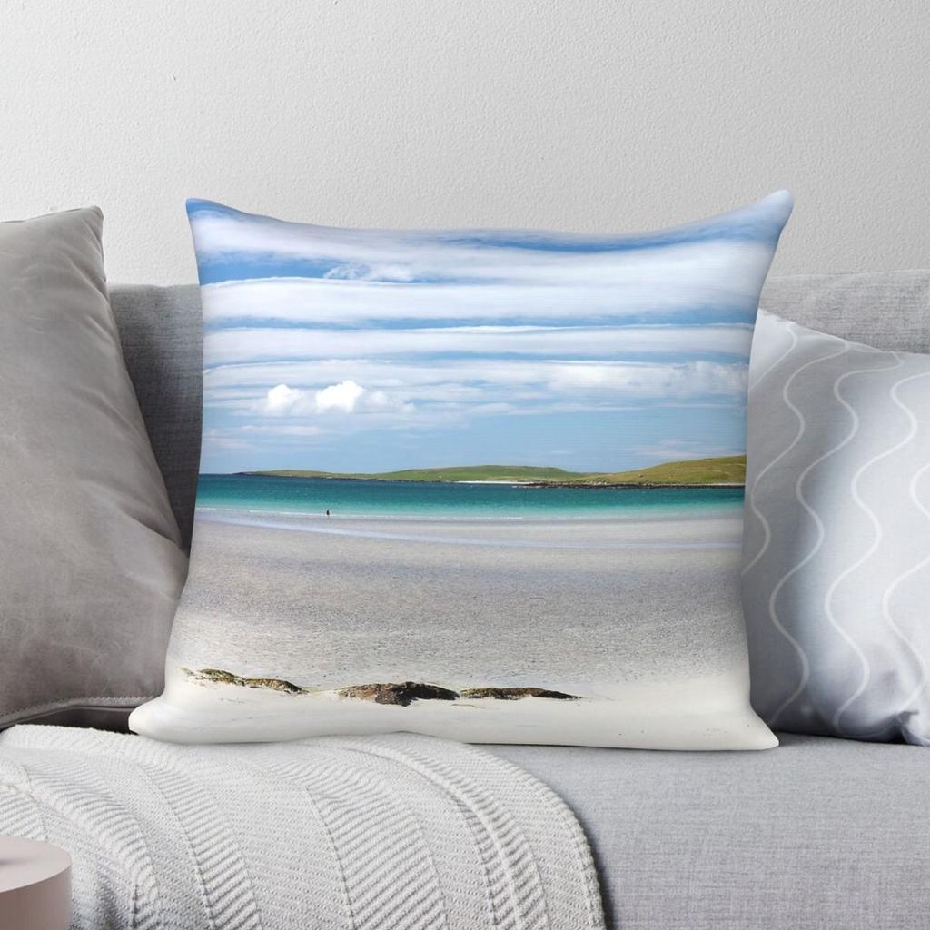 Clachan Sands North Uist Square Pillowcase Polyester Linen Velvet Printed Zip Decor Home Cushion Cover
