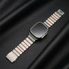 Ремешок из нержавеющей стали для Apple Watch Ultra 3 2 1 49мм 46мм 45мм 44мм Резиновый металлический ремешок для Iwatch Серии 11 10 9 8 7 6 5 SE3